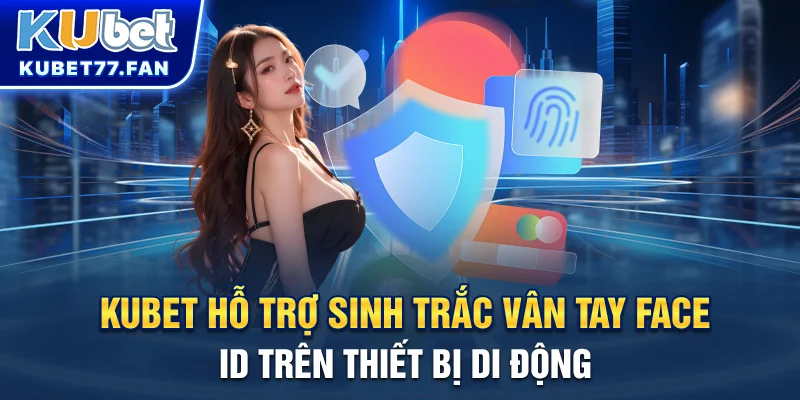Chính sách bảo mật KUBET hỗ trợ sinh trắc vân tay, face id trên thiết bị di động